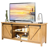 TV Stand Media Center Console Cabinet with Sliding Barn Door