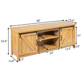 TV Stand Media Center Console Cabinet with Sliding Barn Door