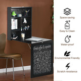Mesa plegable de pared con pizarra