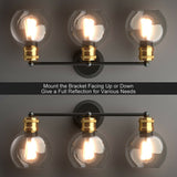 Modern 3-light Bubbled Glass Vanity Light