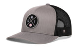 Chicago Trucker Hat  |  Silver CHI X Baseball Snapback