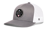 Chicago Trucker Hat  |  Silver CHI X Baseball Snapback