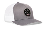 Chicago Trucker Hat  |  Silver CHI X Baseball Snapback