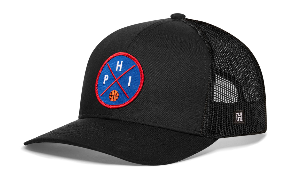 Philadelphia Trucker Hat  |  PHI X Basketball Snapback