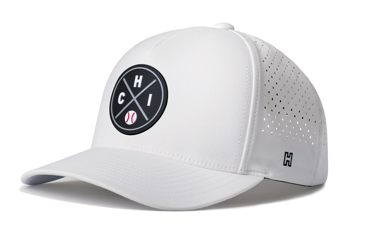 Chicago Baseball Performance 5-Panel Hat  |   Black CHI X Flexfit® Snapback