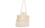 Bolso de mano de malla y tela