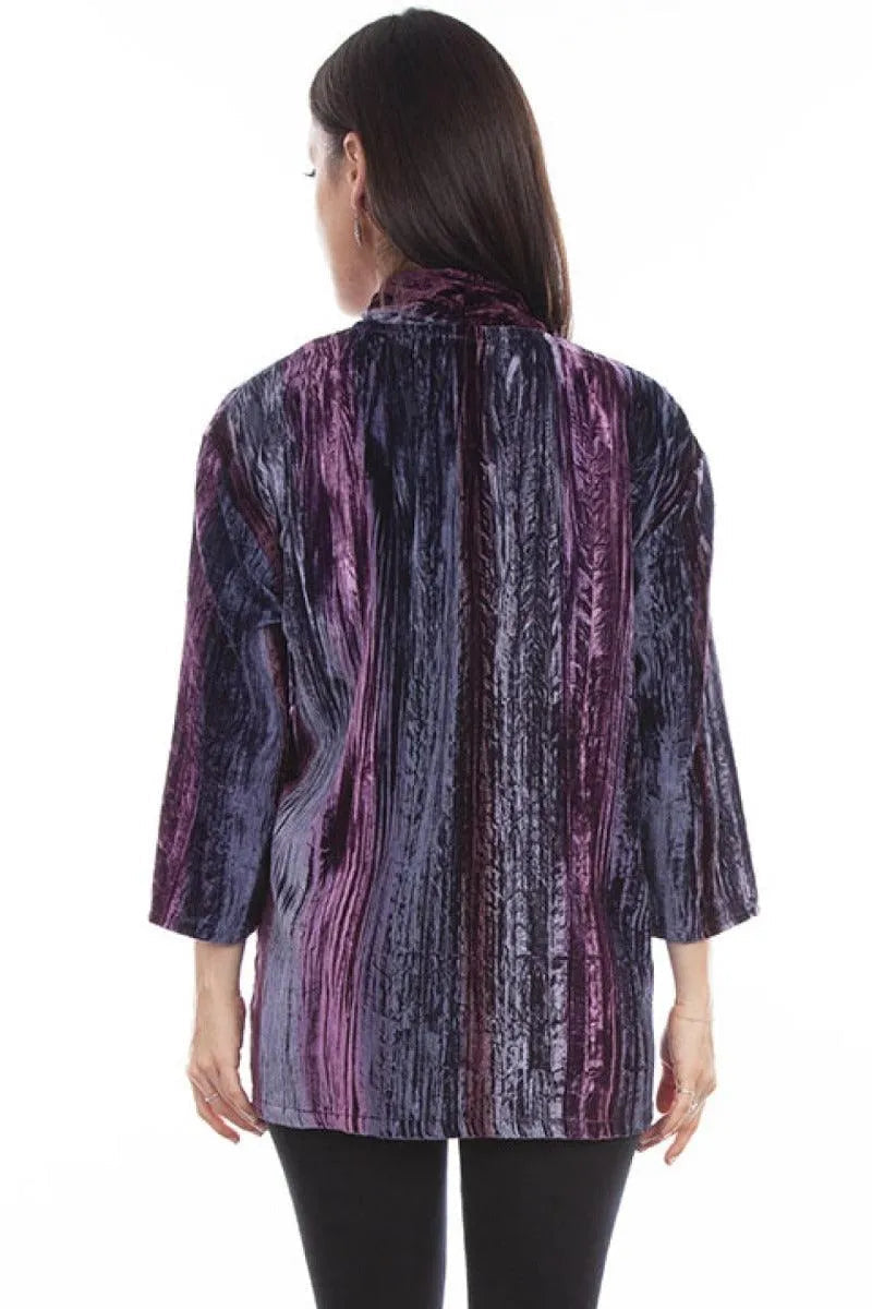 Cárdigan Honey Creek Velvet (ciruela) - Para mujer
