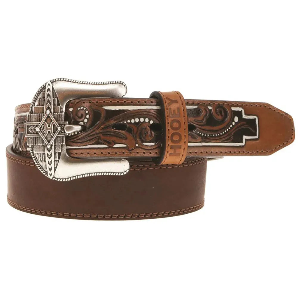 HOOey Maverick Classic - Cinturón de cuero para hombre