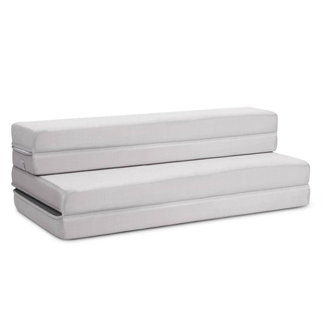 Colchón de espuma plegable de 4 pulgadas para sofá cama con asas