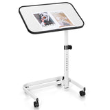 Mesa auxiliar de cama con ruedas de altura ajustable en 9 niveles