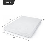 Colchón de espuma viscoelástica de 8 pulgadas con funda de tejido jacquard de poliéster
