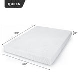 Colchón de espuma viscoelástica de 8 pulgadas con funda de tejido jacquard de poliéster