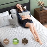 Colchón de espuma viscoelástica de 75L x 54W x 8H con funda de tela Jacquard