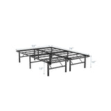 Twin/Full/Queen Size Foldable Metal Platform Bed with Tool-Free Assembly