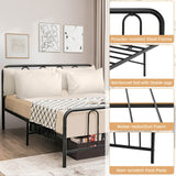 Full/Queen Size Metal Bed Frame with Headboard and Footboard