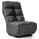 360-Degree Swivel Folding Floor Chair with 6 Adjustable Positions