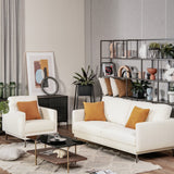 Sillón decorativo moderno tapizado con cojín de respaldo extraíble