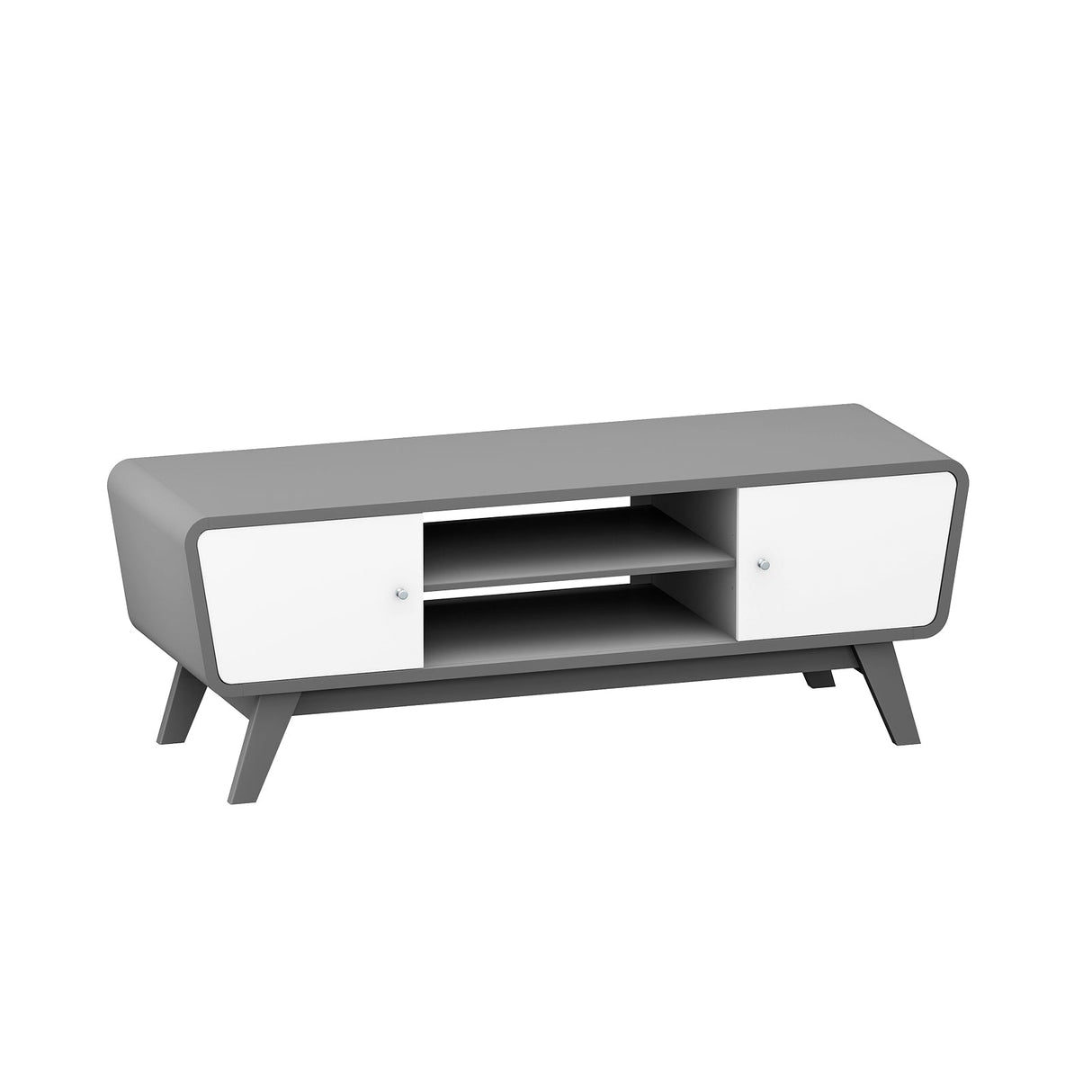 Mueble de TV con puertas corredizas y estante ajustable para televisores de hasta 55 pulgadas