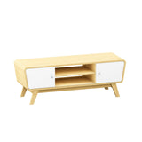 Mueble de TV con puertas corredizas y estante ajustable para televisores de hasta 55 pulgadas