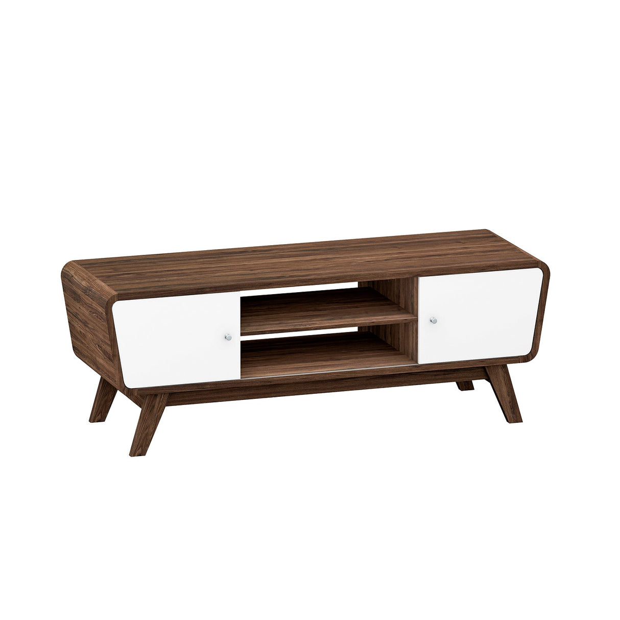 Mueble de TV con puertas corredizas y estante ajustable para televisores de hasta 55 pulgadas