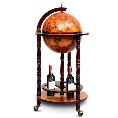 Barra de vino con globo terráqueo de madera del siglo XVI