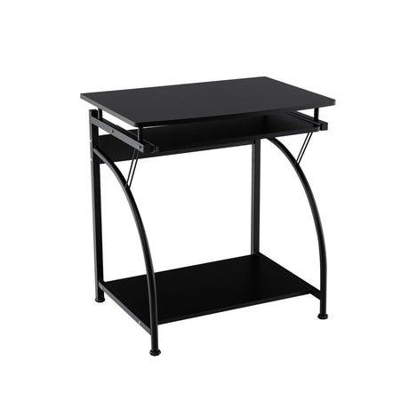 Mesa de ordenador portátil de 27.5 pulgadas para espacios pequeños con bandeja de teclado extraíble