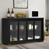 Aparador, bufé, alacena, mueble de almacenamiento con puerta corredera