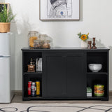 Mueble de cocina con puerta corrediza de madera