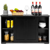Mueble de cocina con puerta corrediza de madera