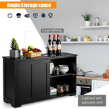 Mueble de cocina con puerta corrediza de madera