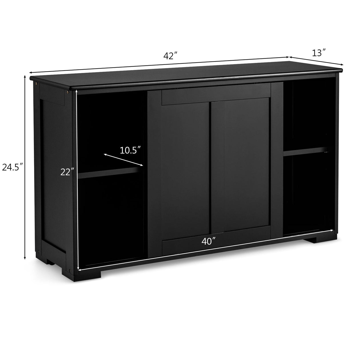 Mueble de cocina con puerta corrediza de madera