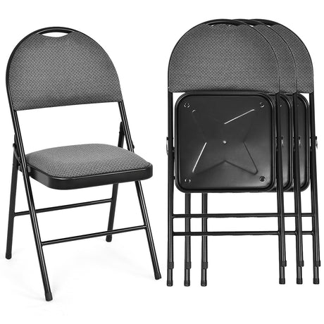 Sillas de comedor plegables acolchadas con respaldo de 2/4 piezas