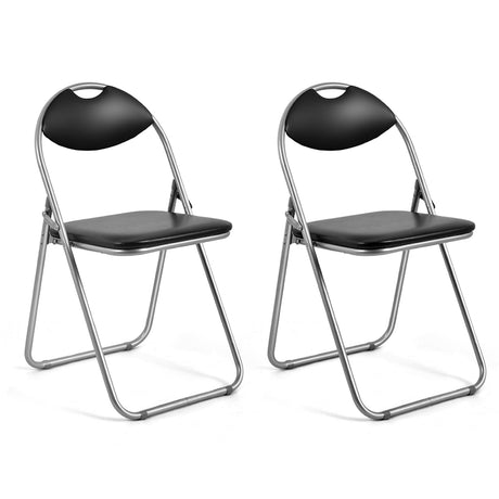 Juego de 2/4/6 Sillas de Comedor Plegables Portátiles con Asas de Transporte