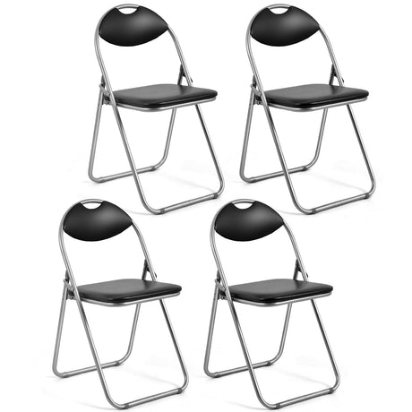 Juego de 2/4/6 Sillas de Comedor Plegables Portátiles con Asas de Transporte