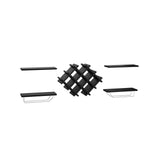 Juego de 5 botelleros de pared con estantes de almacenamiento