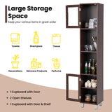 71 Inch Tall Tower Bathroom Storage Cabinet and Organizer Display Shelves for Bedroom