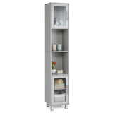 71 Inch Tall Tower Bathroom Storage Cabinet and Organizer Display Shelves for Bedroom