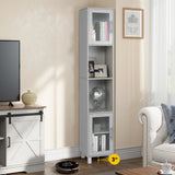 71 Inch Tall Tower Bathroom Storage Cabinet and Organizer Display Shelves for Bedroom