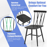 Set of 2 Modern Dining Chairs with Backrest