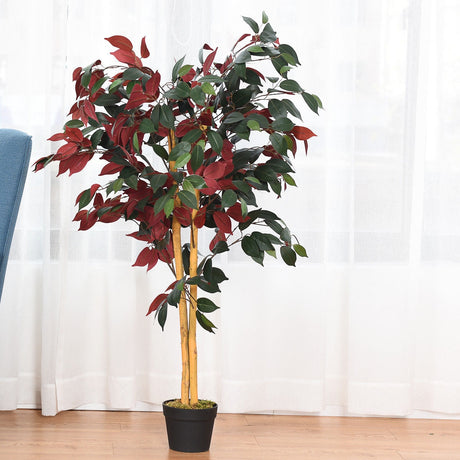Ficus artificial de 1,2 m de alto con maceta de vivero