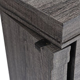 Standing Jewelry Cabinet Storage Organizer with Wooden Legs-Gray
