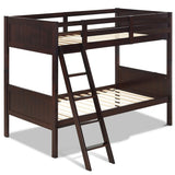 Twin Size Wooden Bunk Beds Convertible 2 Individual Beds