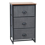 Nightstand Side Table Storage Tower Dresser Chest with 3 Drawers