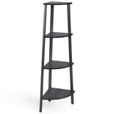 4-Tier Corner Shelf Metal Storage Rack Domestic Bookcase