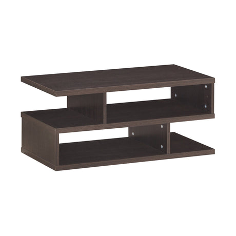 Mesa de centro rectangular moderna de 3 niveles con estante de almacenamiento