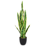 Planta artificial de serpiente sintética para decoración de interiores y exteriores de 35,5 pulgadas