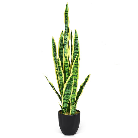 Planta artificial de serpiente sintética para decoración de interiores y exteriores de 35,5 pulgadas