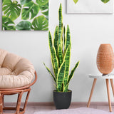 Planta artificial de serpiente sintética para decoración de interiores y exteriores de 35,5 pulgadas