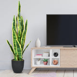 Planta artificial de serpiente sintética para decoración de interiores y exteriores de 35,5 pulgadas