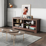 Mueble de TV de madera de 58 pulgadas para entretenimiento y medios